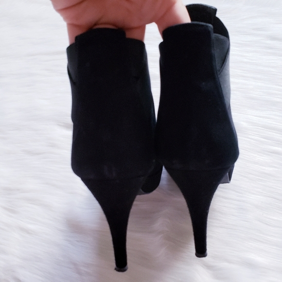 Stuart Weitzman Black Suede Platform Bootie - Picture 2 of 6